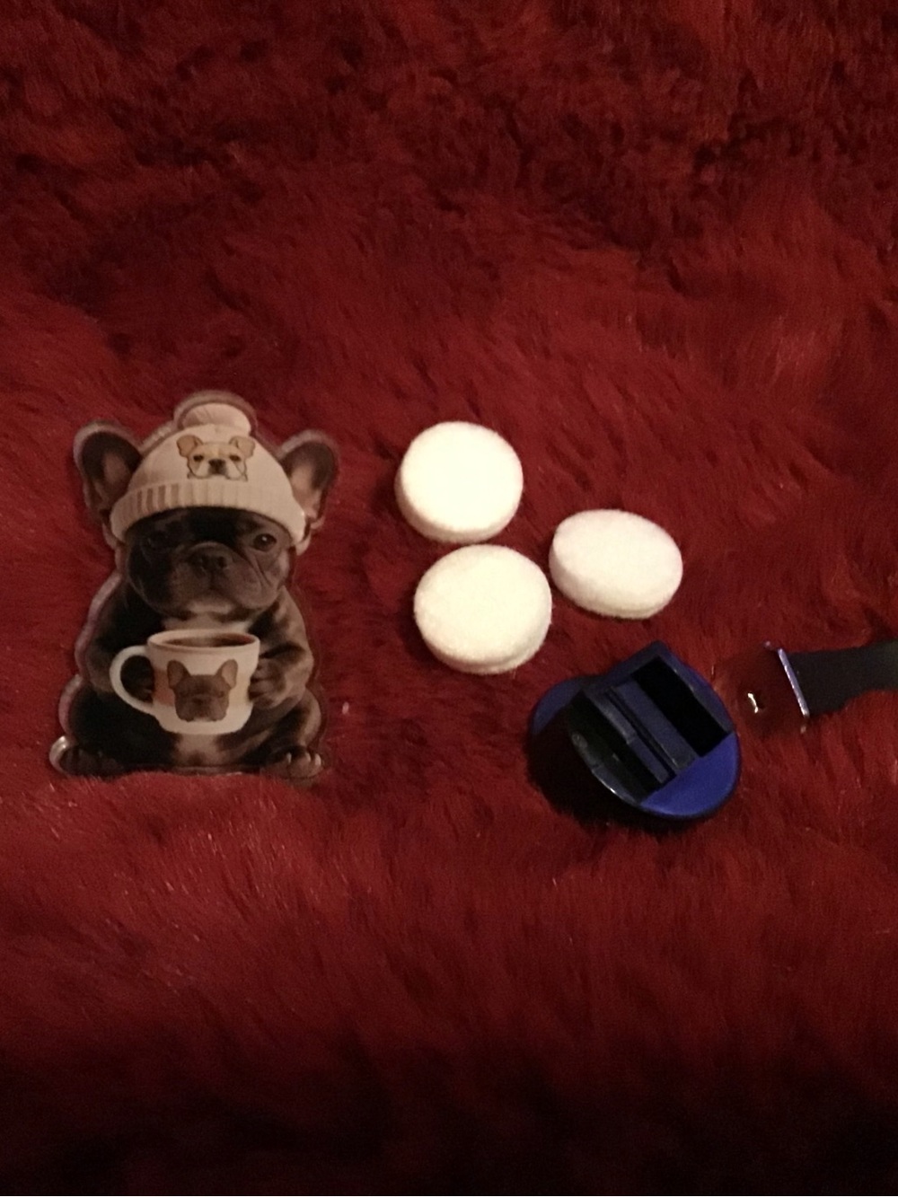Really cute car vent air freshener with French bulldog